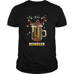 Reinbeer Christmas Funny Beer Lover Gift Tshirt
